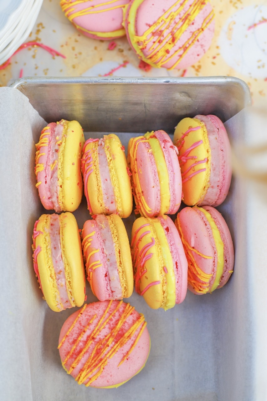 Strawberry Lemon Macarons ⋆ Baking With Lemon